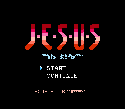 Jesus - Kyoufu no Bio Monster (english translation) Title Screen